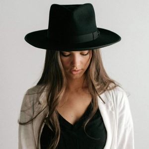 NWT Black Monroe Rancher Hat 100% Australian Wool